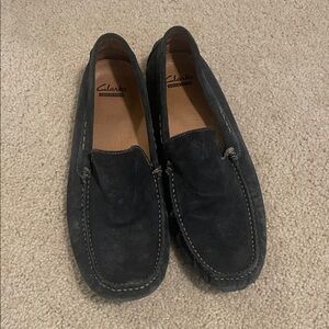 Clarks Men's navy blue Suede Loafers